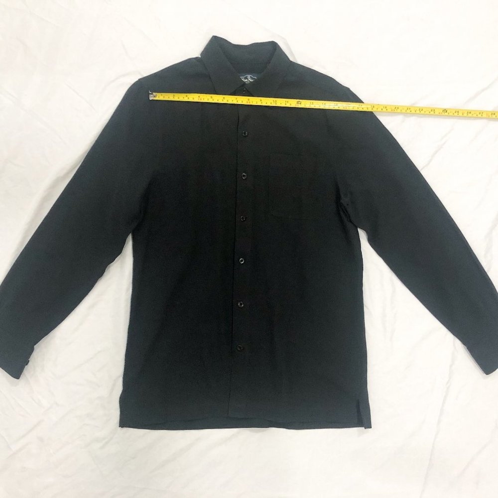Nat Nast black button down textured shirt small